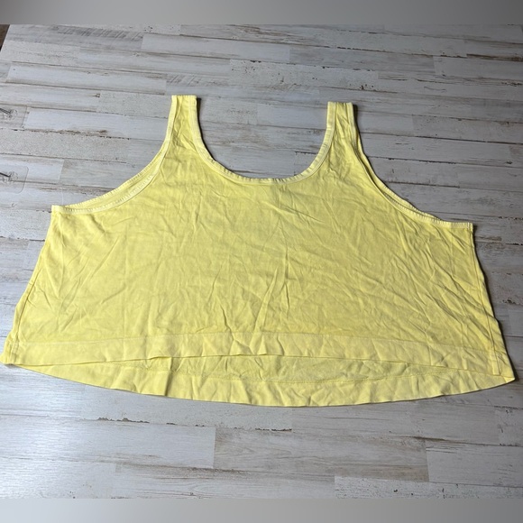 Old Navy Yellow Women's Cropped Tank Top Size 4X - Picture 6 of 9